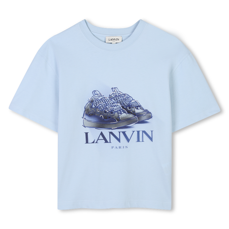 LANVIN|SHORT-SLEEVED ROUND NECK T-SHIRTS (RWTS0030J101- LANVIN Short-sleeved cotton T-shirt for BOY | Kids around