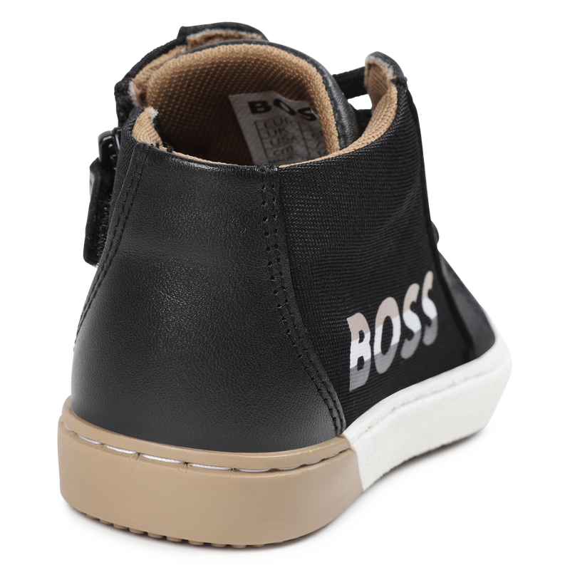 Leather sneakers with zip BOSS 
                    BOY