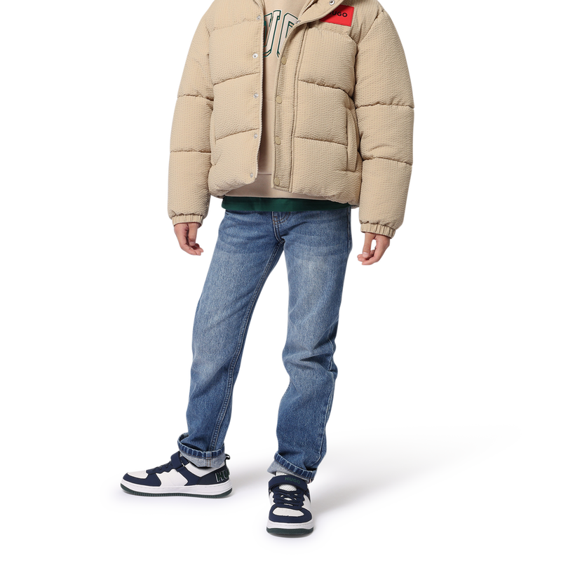 Straight-Cut Cotton Jeans HUGO 
                        BOY