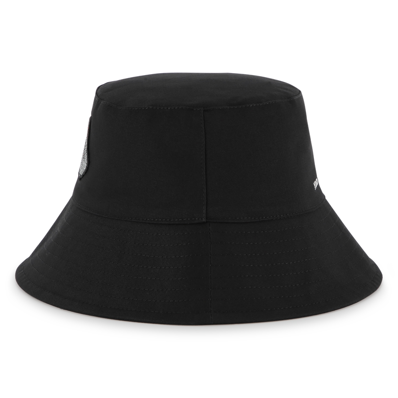 Wide-brimmed cotton bucket hat KARL LAGERFELD KIDS 
                        GIRL