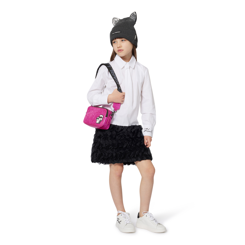 Crinkle coated textile handbag KARL LAGERFELD KIDS 
                    GIRL