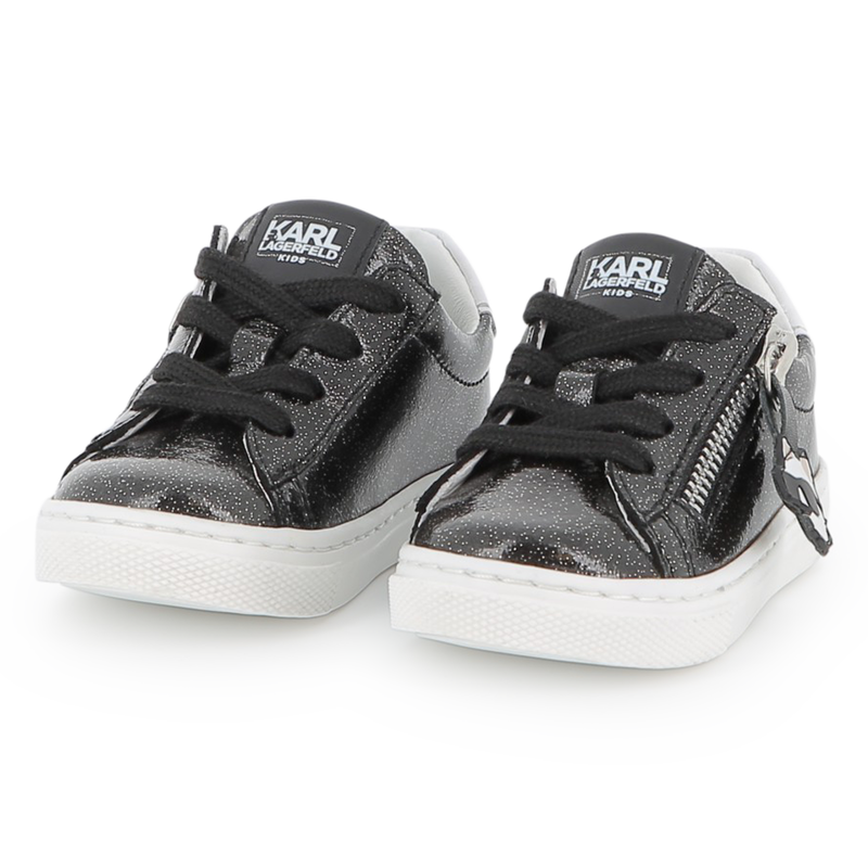 Low-top cowhide sneakers KARL LAGERFELD KIDS 
                        GIRL