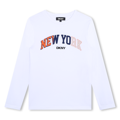 Long-Sleeved Cotton T-Shirt DKNY BOY