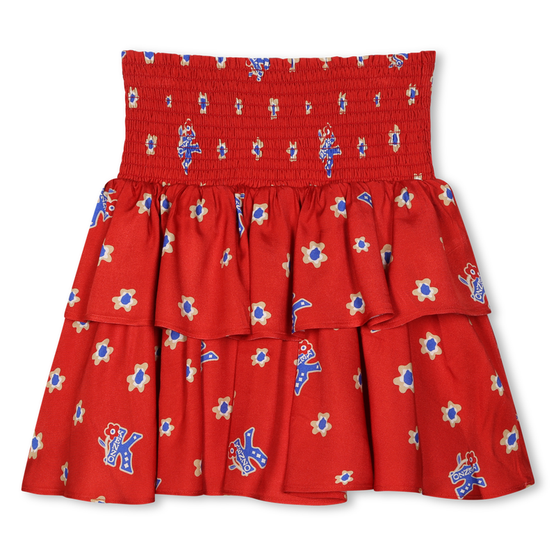 All-Over Print Ruffle Skirt KENZO KIDS 
                        GIRL