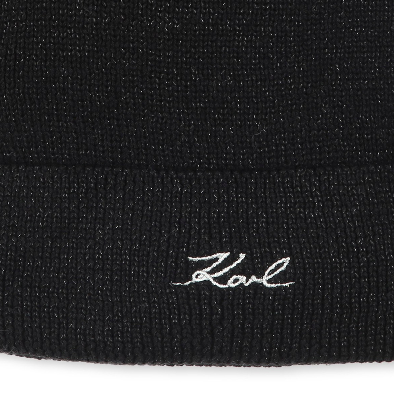 Cat-Ear Metallic Beanie KARL LAGERFELD KIDS 
                    GIRL