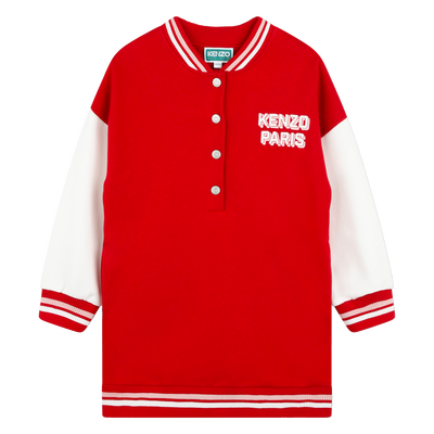 Embroidered Fleece Dress KENZO KIDS GIRL