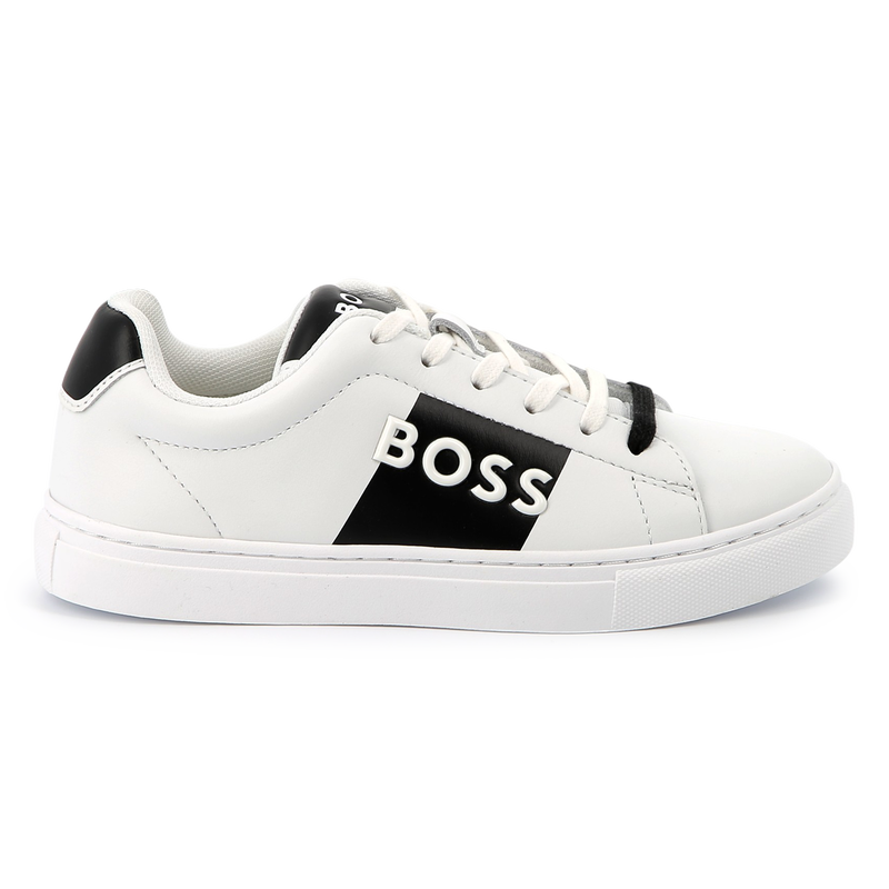 Lace-up leather sneakers