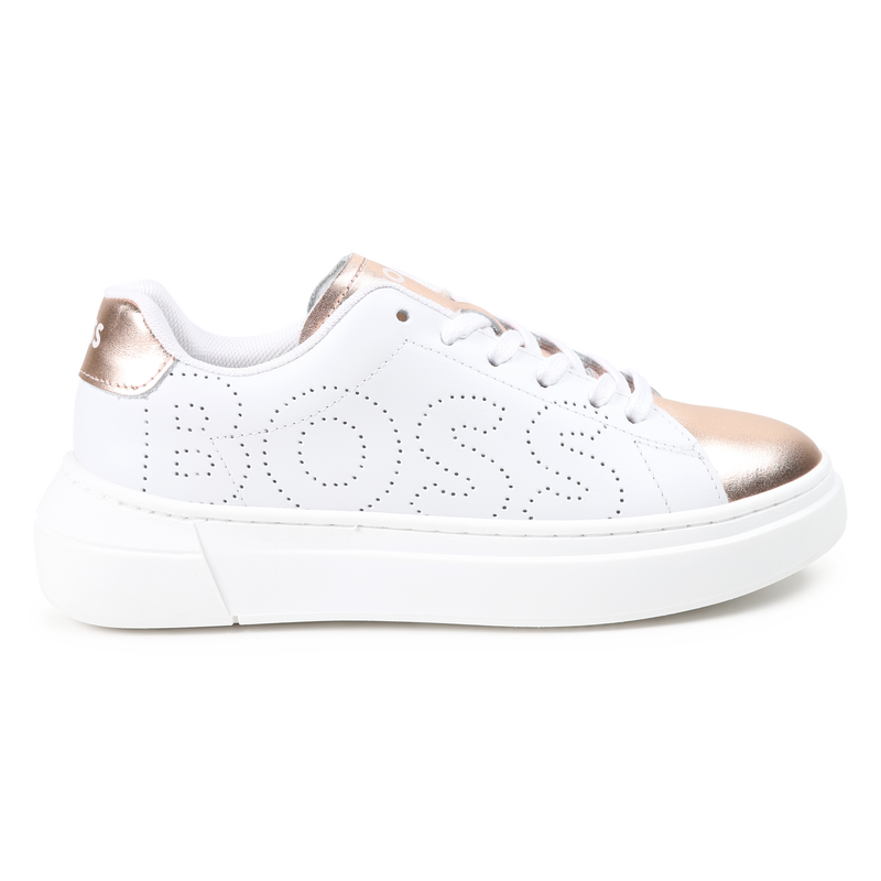 Lace-up leather sneakers
