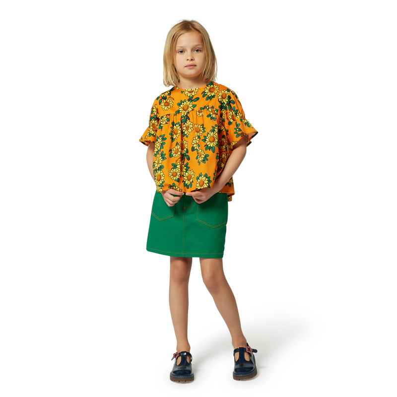 Cotton satin blouse KENZO KIDS 
                        GIRL