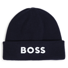 Knitted beanie, NAVY, hi-res