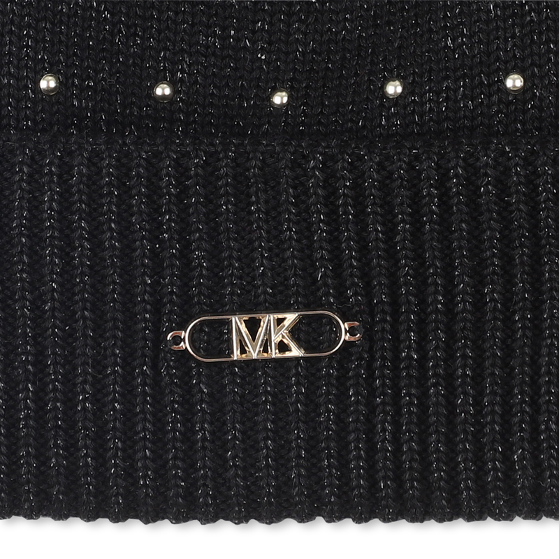 Knitted hat with pompom MICHAEL KORS 
                        GIRL