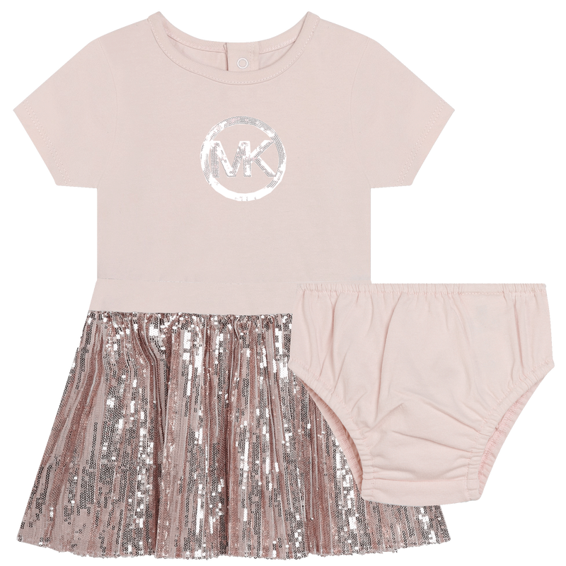 Decorative Two-Material Dress MICHAEL KORS 
                    GIRL