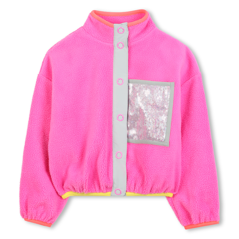 Cardigan in plush fabric BILLIEBLUSH 
                        GIRL