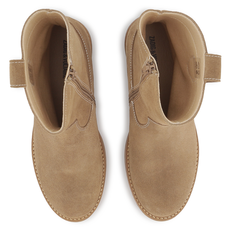 Western boots in cowhide leather ZADIG & VOLTAIRE 
                        GIRL