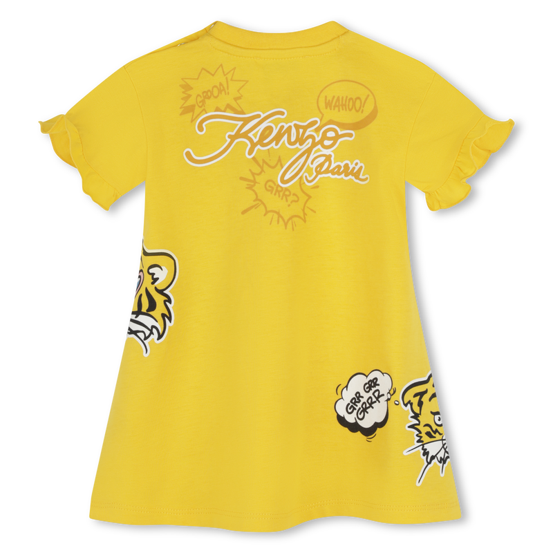 Short-sleeved patterned dress KENZO KIDS 
                    GIRL