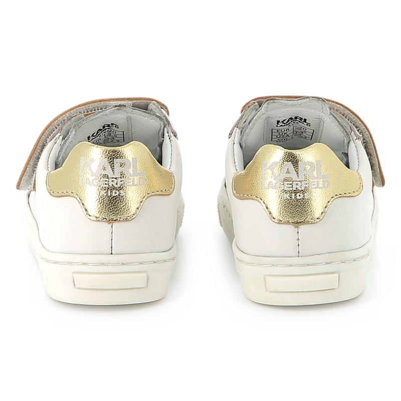 Velcro leather sneakers KARL LAGERFELD KIDS 
                    GIRL
