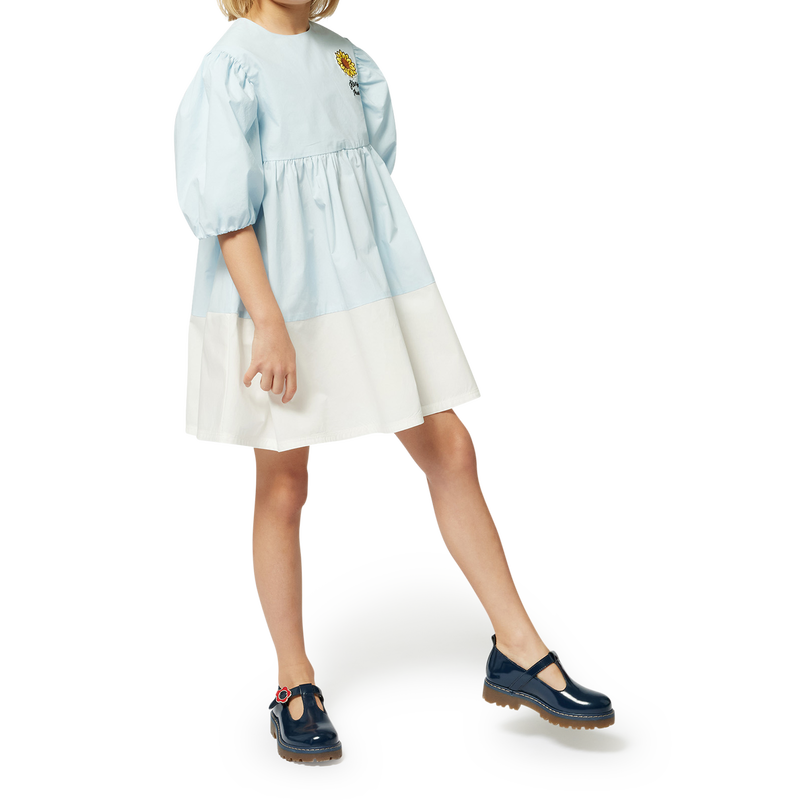 Two-color flared dress KENZO KIDS 
                        GIRL