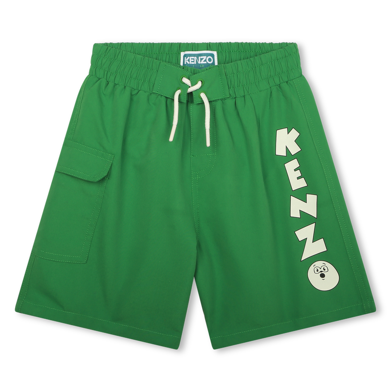 Kenzo KIDS BOYS Green Logo Swim Shorts