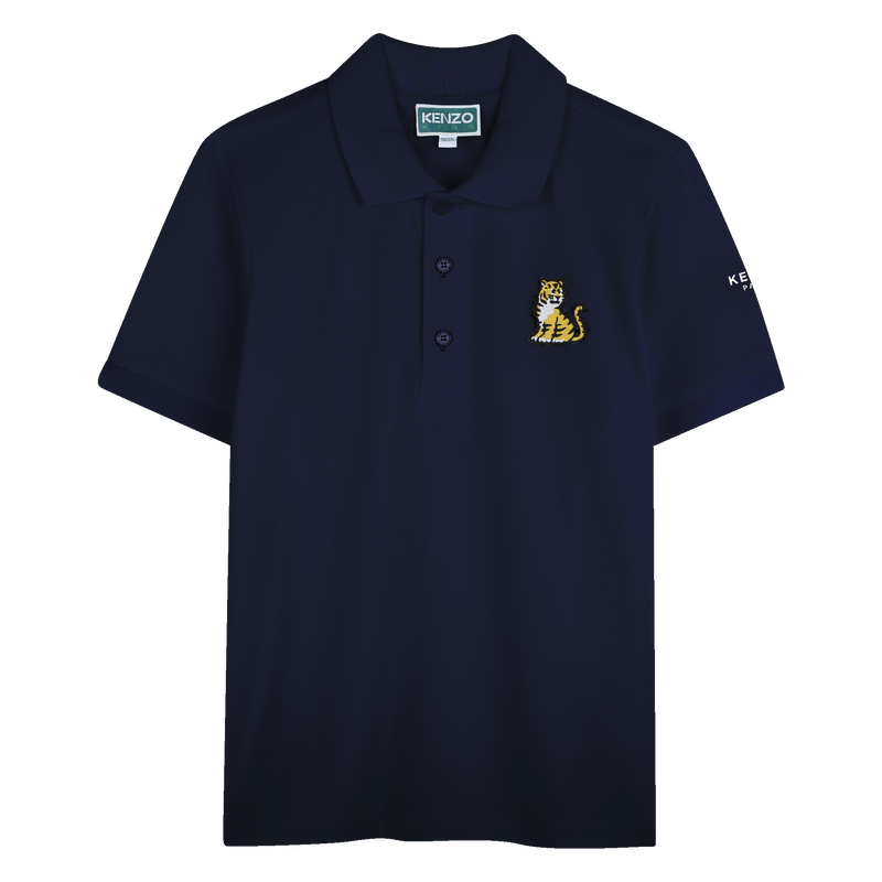 Short-sleeved cotton polo KENZO KIDS 
                        UNISEX