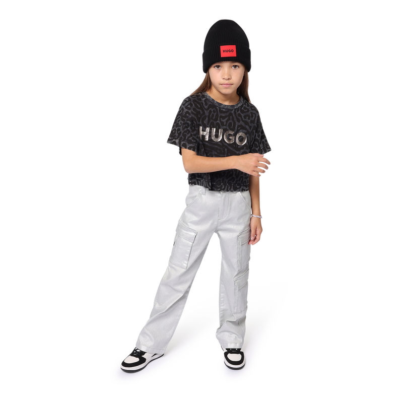 Printed Cotton T-Shirt HUGO 
                        GIRL