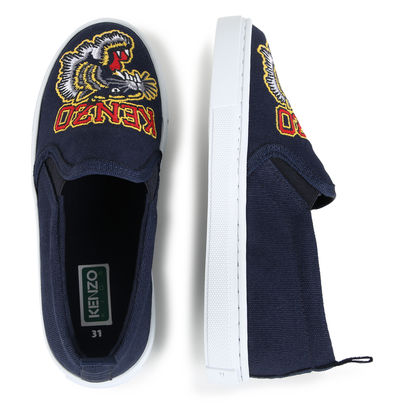 【送料&関税込】Kenzo Sneaker Slip On KENZO KIDS Embroidered Tiger Slip-On Sneakers for UNISEX