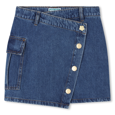 Asymmetrical denim skirt KENZO KIDS GIRL