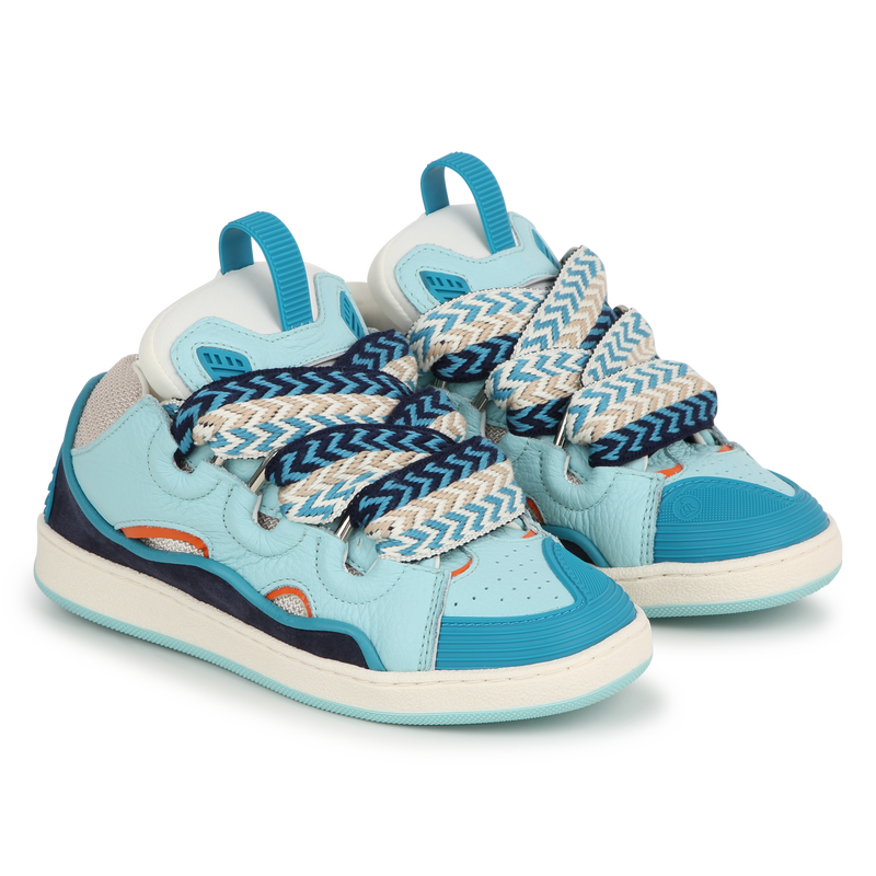 Lace-up leather sneakers