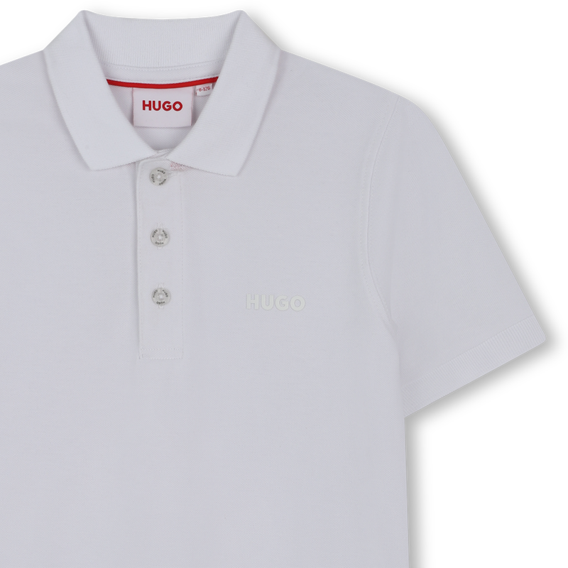 Short-sleeved piqué polo shirt HUGO 
                    BOY