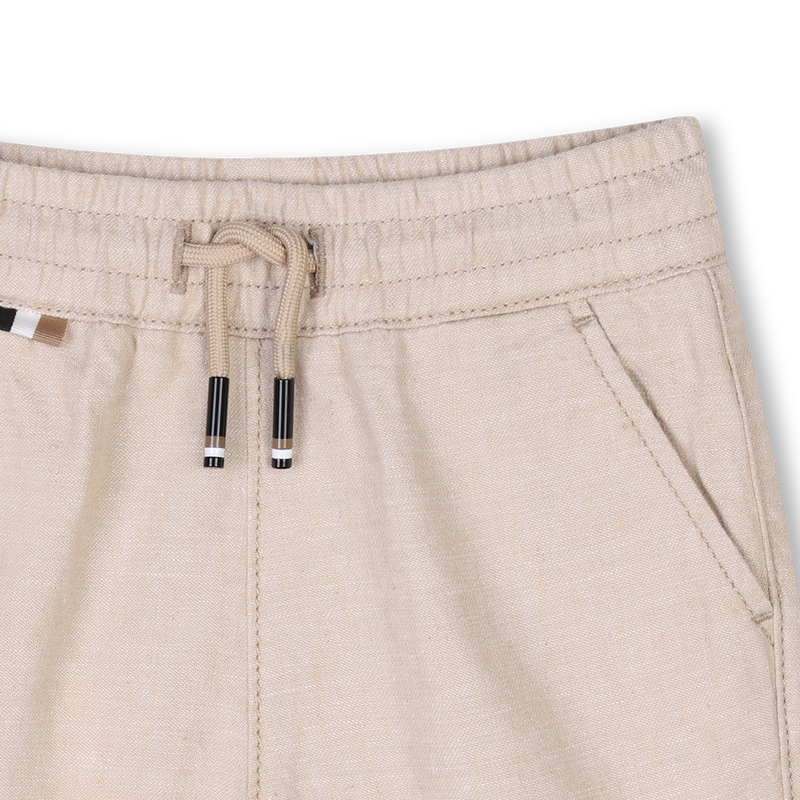 Linen and cotton shorts BOSS 
                    BOY