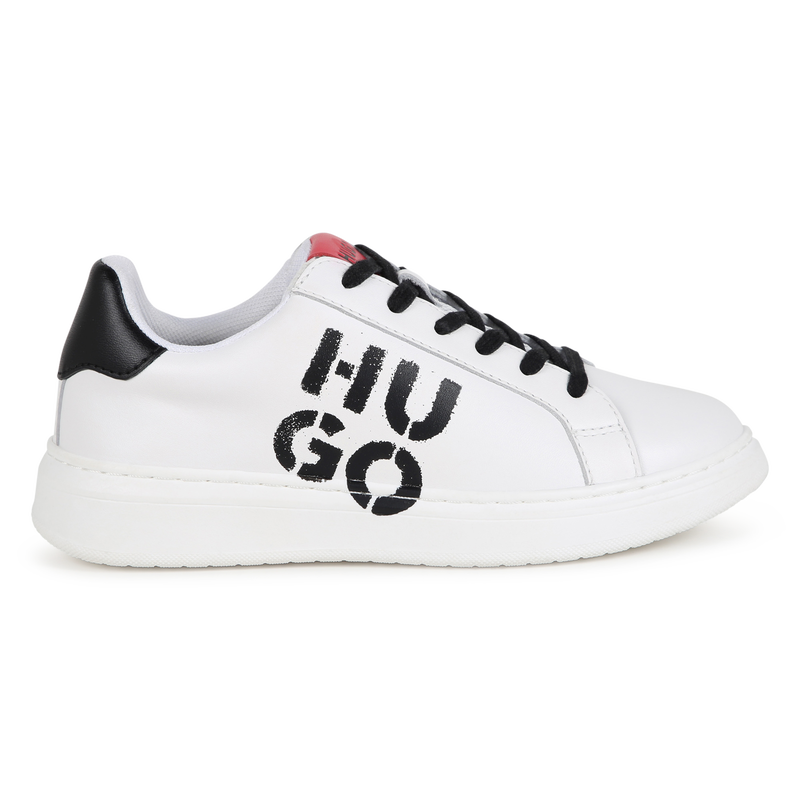Lace-Up Leather Sneakers HUGO 
                    BOY
