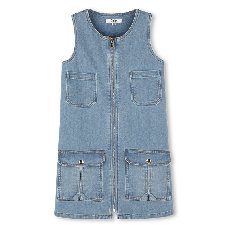 Sleeveless denim dress CHLOE 
                    GIRL