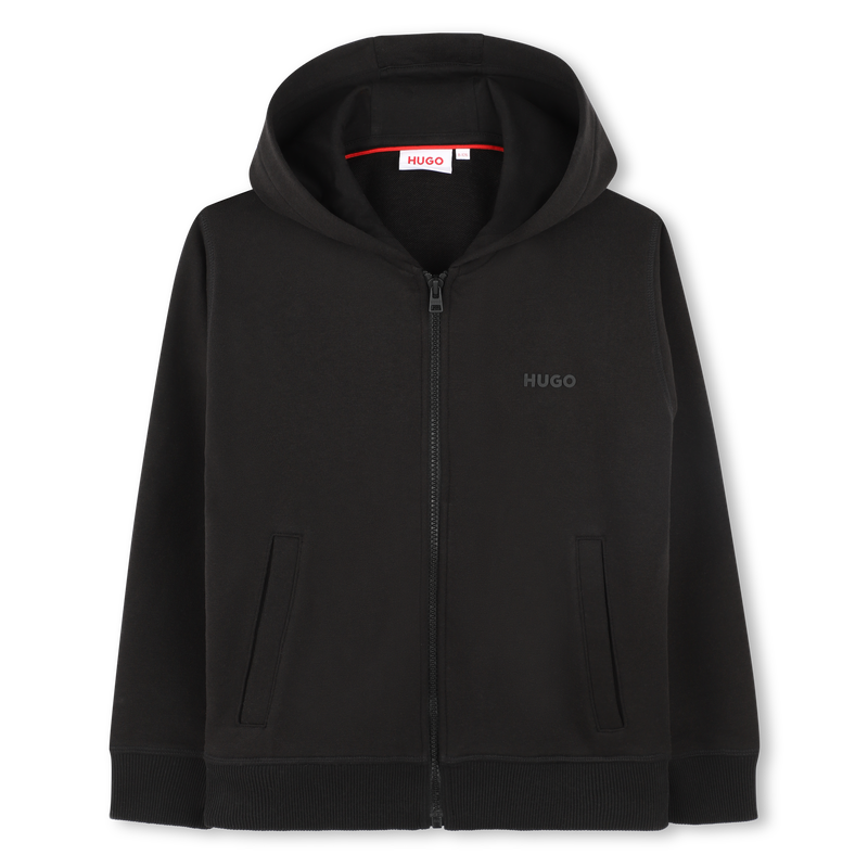Hooded zipped sweatshirt HUGO 
                        BOY