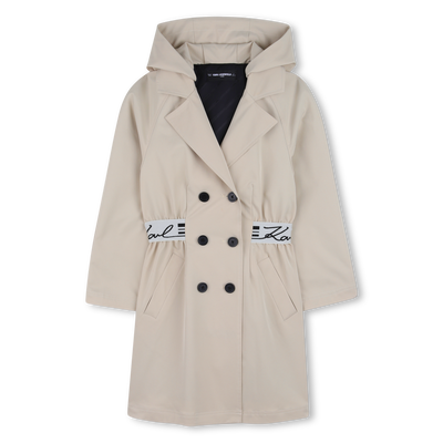 Lined Trench Coat KARL LAGERFELD KIDS GIRL