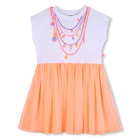 Short-Sleeved Dress, WHITE, hi-res