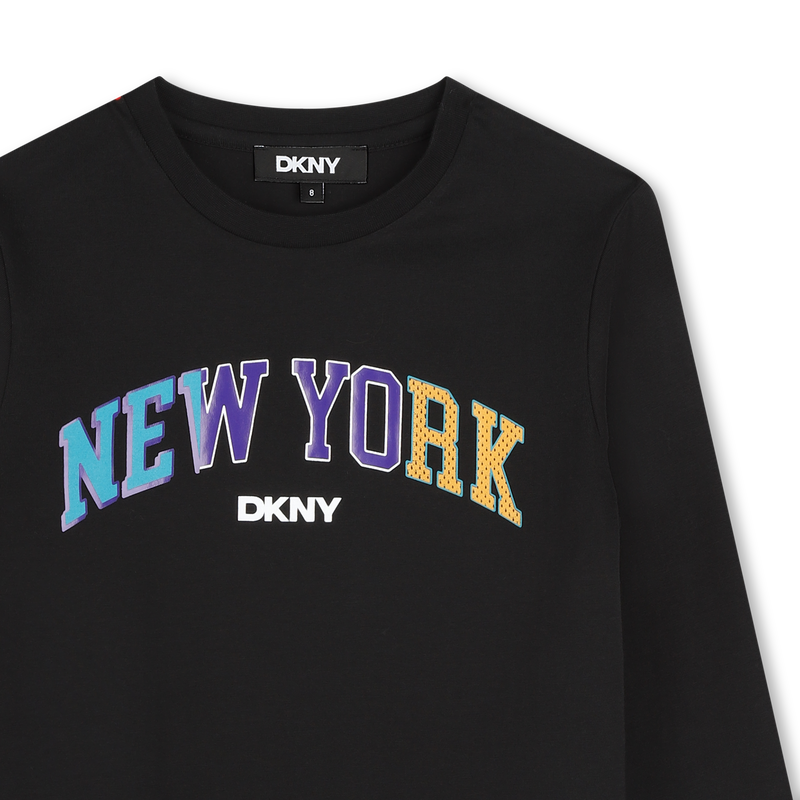 Long-Sleeved Cotton T-Shirt DKNY 
                    BOY