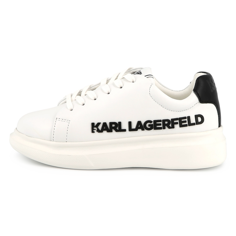 Lace-up leather sneakers KARL LAGERFELD KIDS 
                        UNISEX