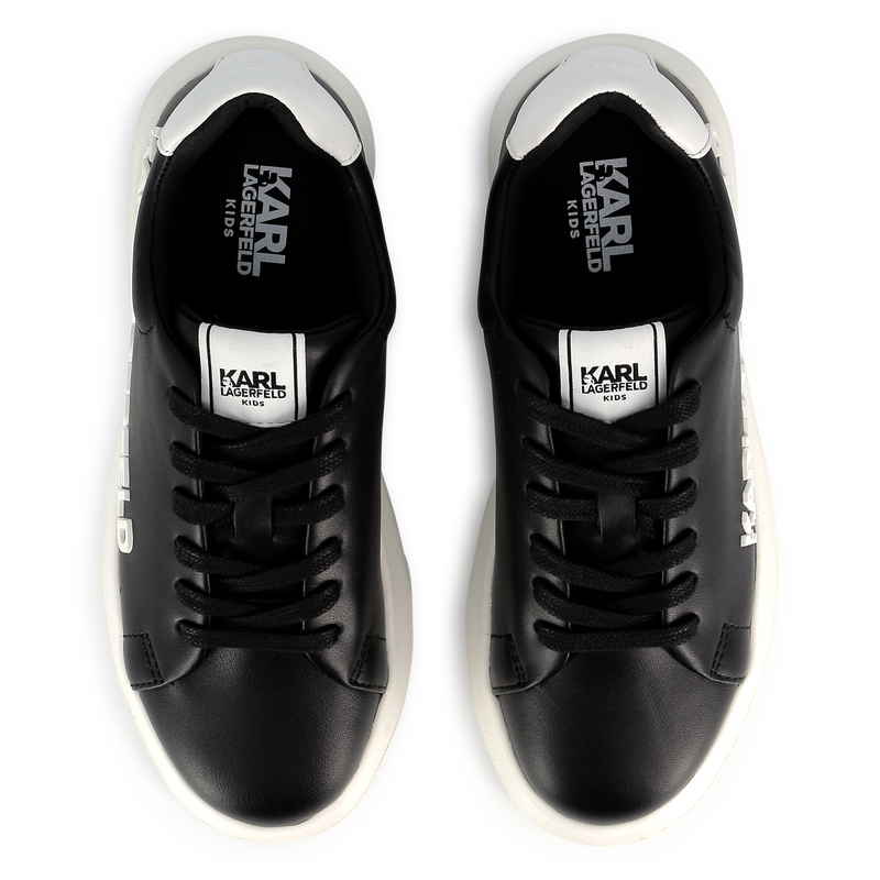 Lace-up leather sneakers KARL LAGERFELD KIDS 
                    UNISEX