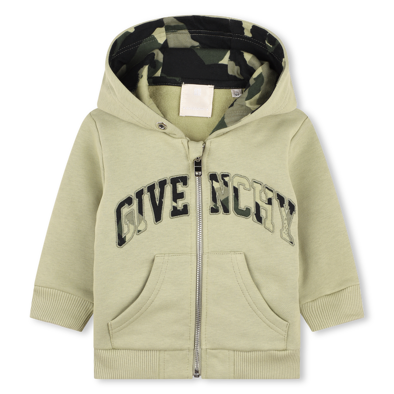 Hooded Fleece Cardigan GIVENCHY 
                    BOY
