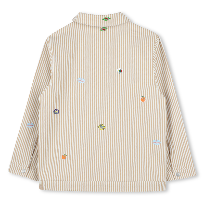 Striped cotton twill jacket KENZO KIDS 
                    UNISEX