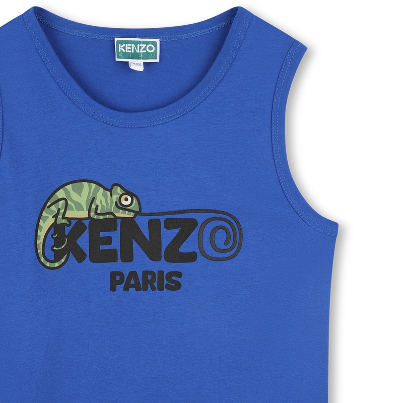 Cotton tank with logo KENZO KIDS 
                        BOY