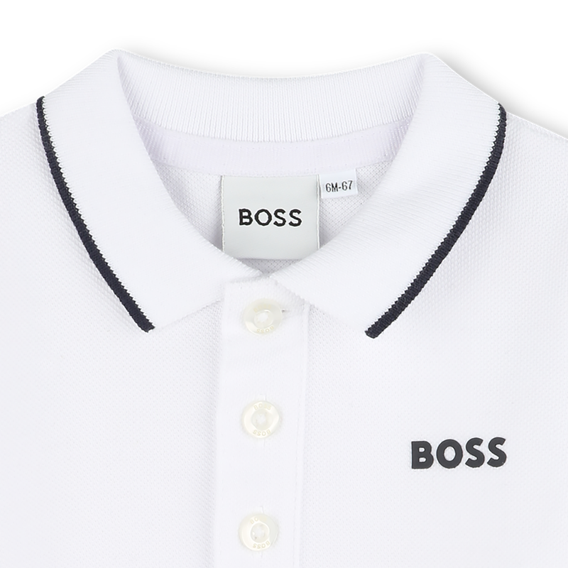 Short-sleeved cotton polo BOSS 
                    BOY