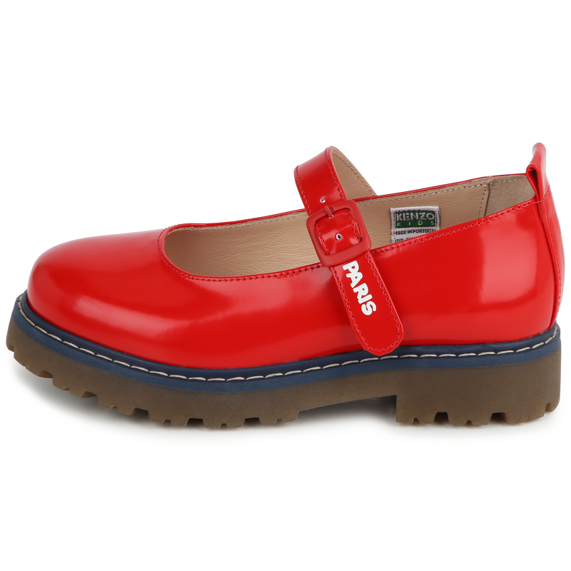 Buckled Leather Ballet Flats