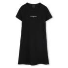 Short-Sleeved Dress, BLACK, hi-res