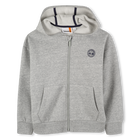 Hooded jogging cardigan, CHINE GREY, hi-res