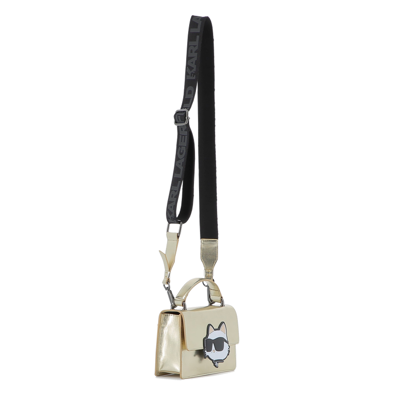 Handbag in fine-grained coated textile KARL LAGERFELD KIDS 
                        GIRL