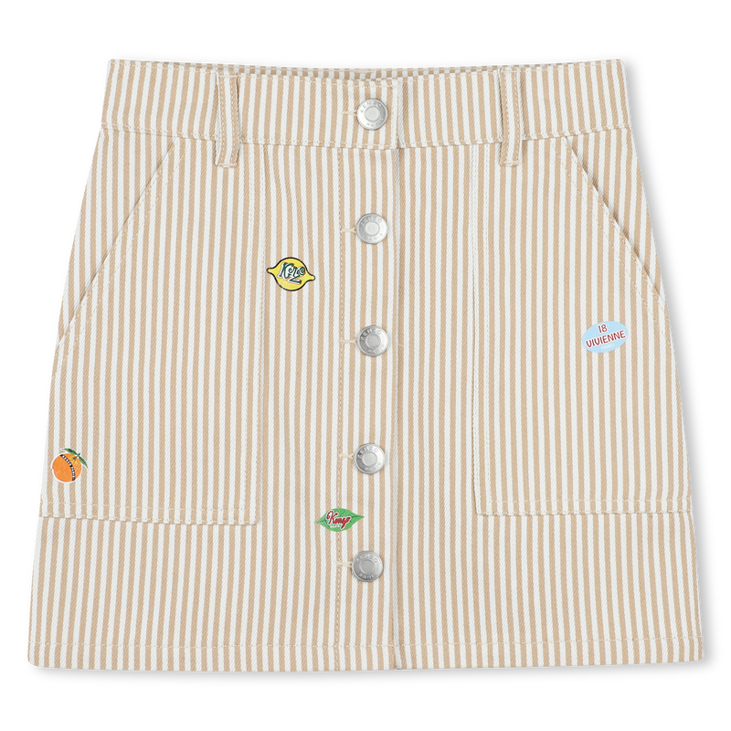 Patched cotton skirt KENZO KIDS 
                        GIRL
