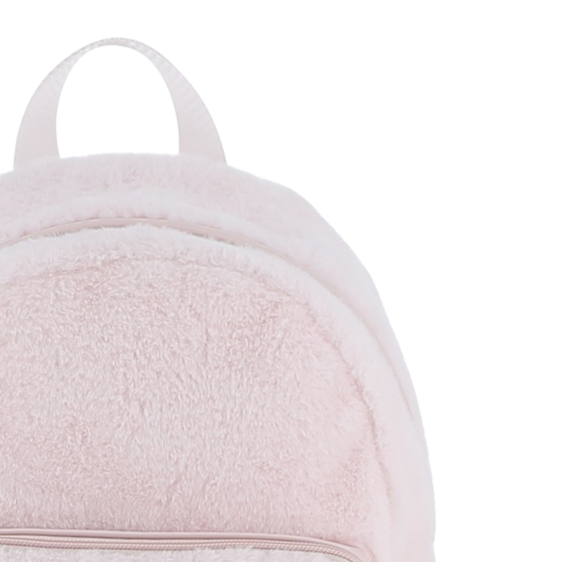 Small backpack made of fluffy fleece KARL LAGERFELD KIDS 
                    GIRL
