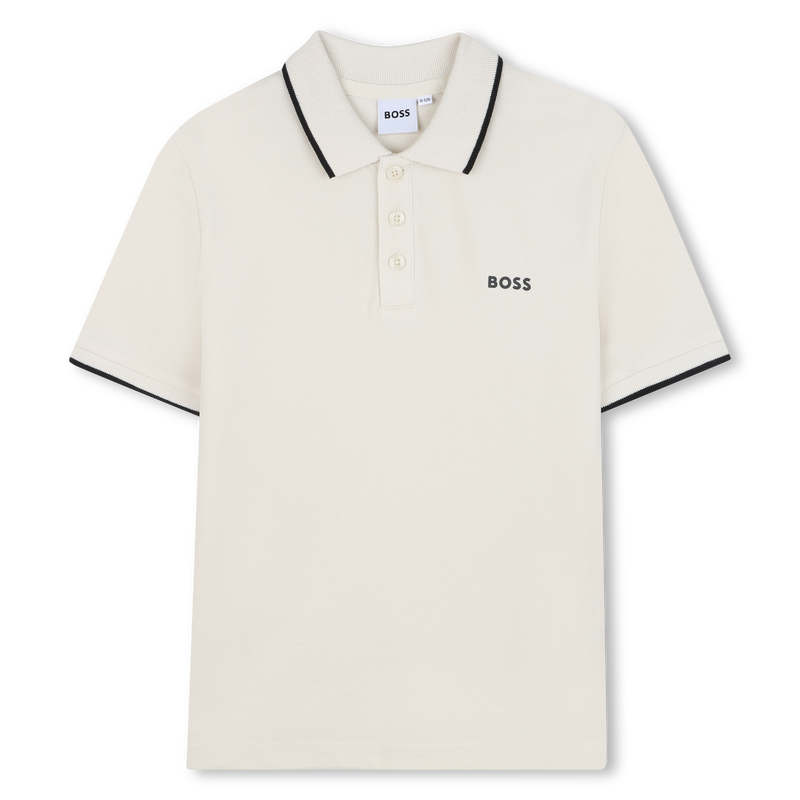 Plain cotton piqu&eacute; polo shirt BOSS 
                        BOY