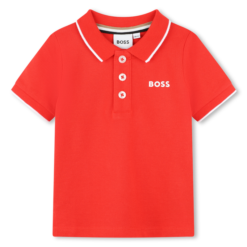 Short-sleeved cotton polo BOSS 
                    BOY