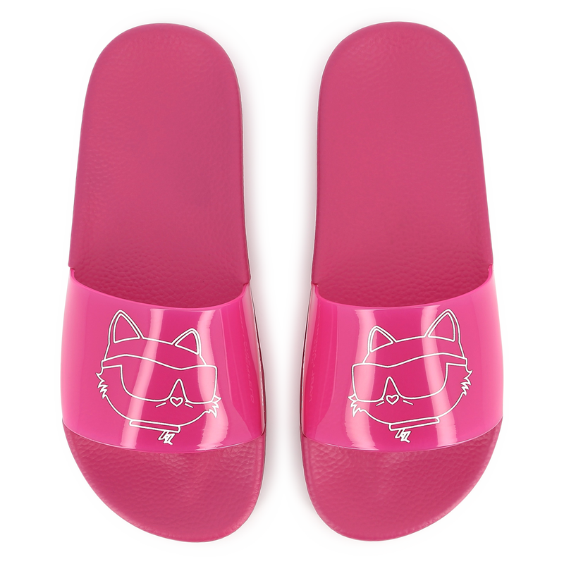 Sliders with printed design KARL LAGERFELD KIDS 
                    GIRL